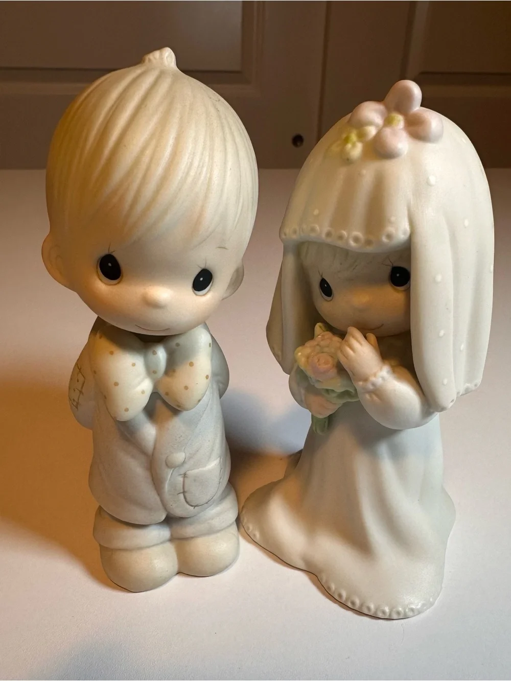 Vintage Precious Moments Bride and Groom figurines 1983